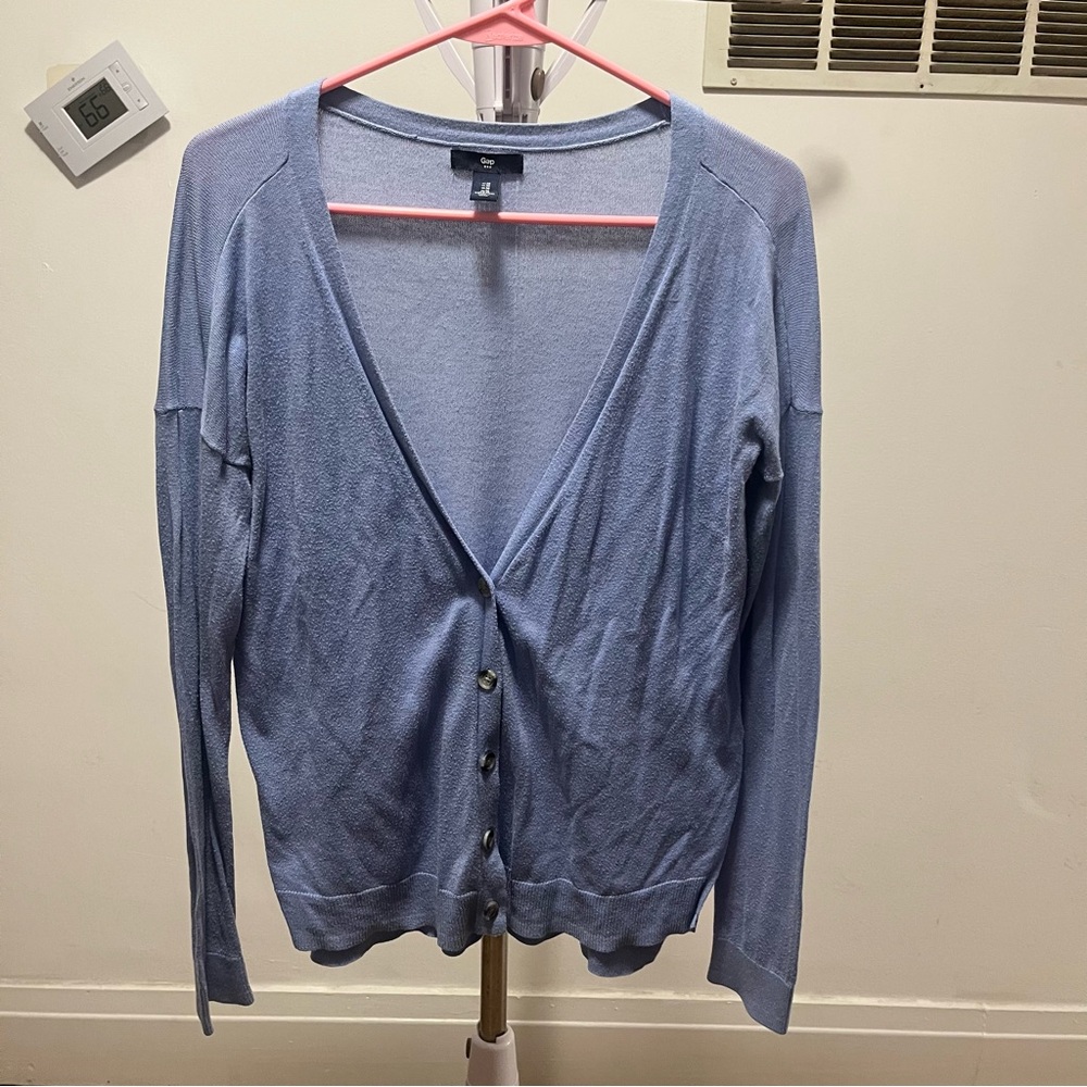 GAP Women's Baby Blue Buttoned Cardigan Sweater size Medium